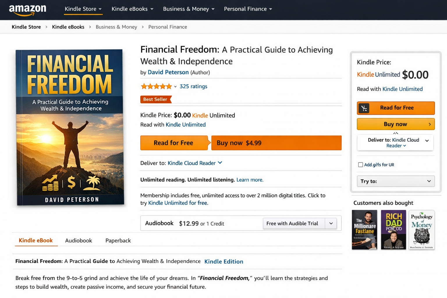 Amazon ebook product preview