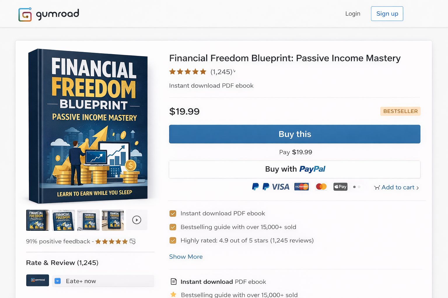 Gumroad ebook product preview