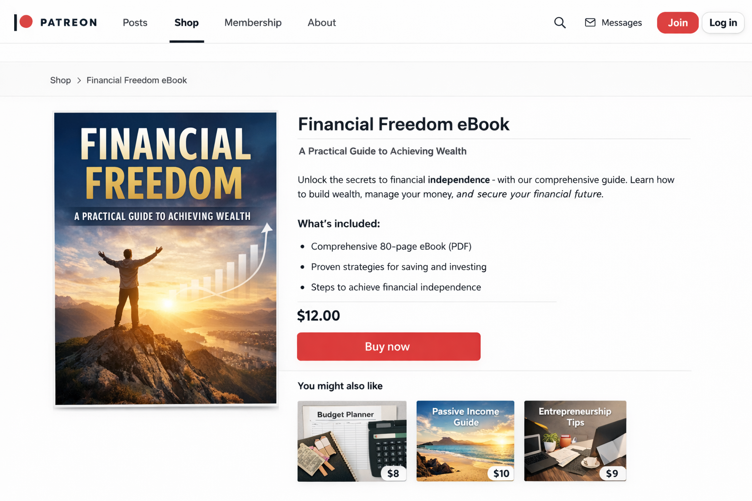 Patreon ebook product preview