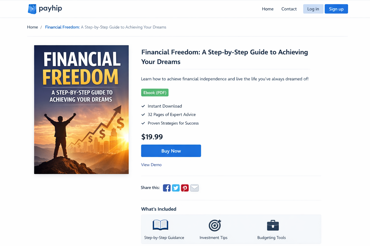 Payhip ebook product preview
