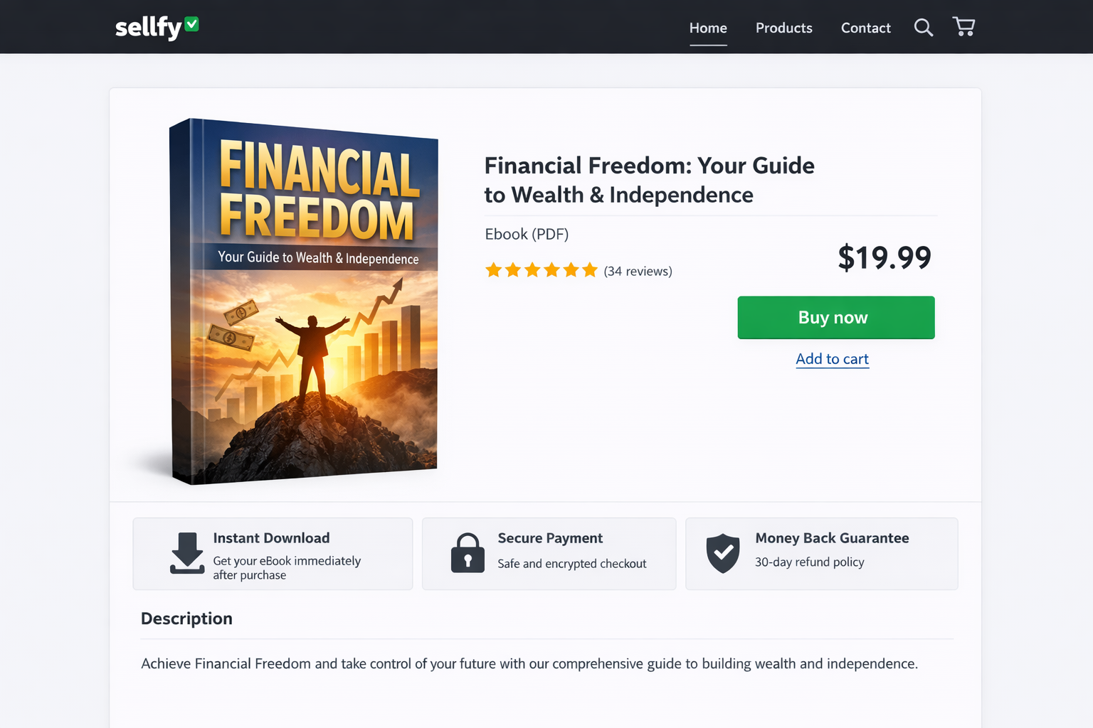 Sellfy ebook product preview