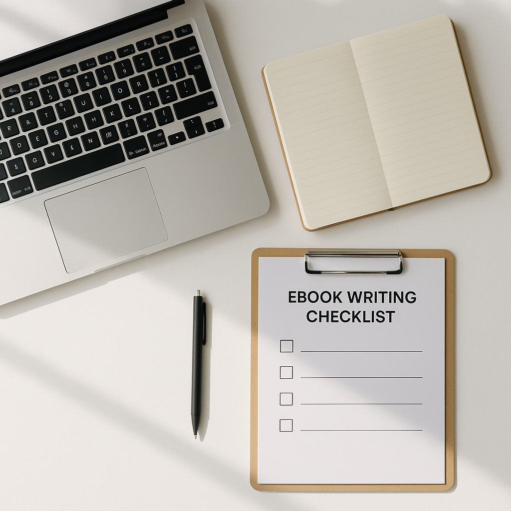 ebook writing checklist illustration